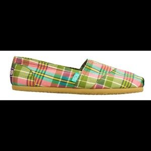 Bobs by Skechers Plaid  Pastel Flats Sz 11 W $40